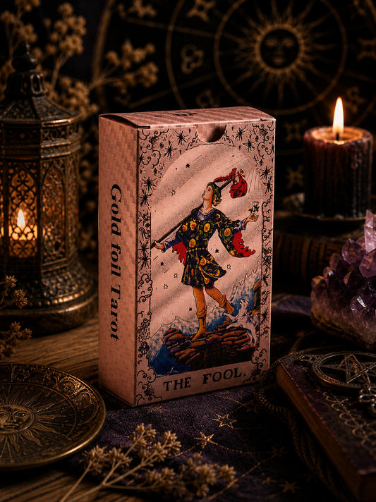Rose Gold Foil Tarot Card Set – Moon Phase
