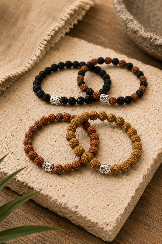 Rudraksha Buddha Armbånd
