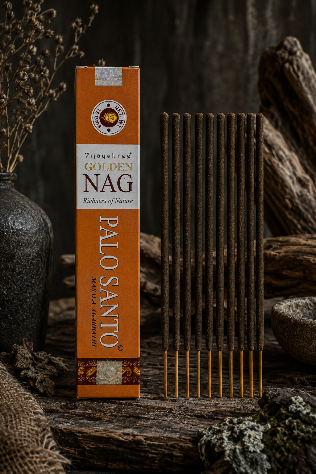 Golden Nag Palo Santo røgelse