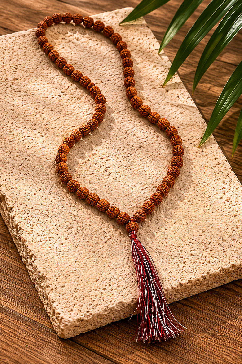 Rudraksha Mala Halskæde • Natural • 108 Perler