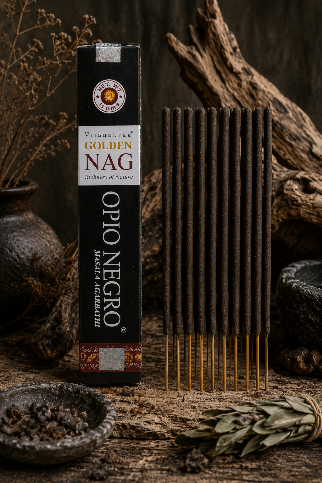 Golden Nag Opio Black Opium røgelse