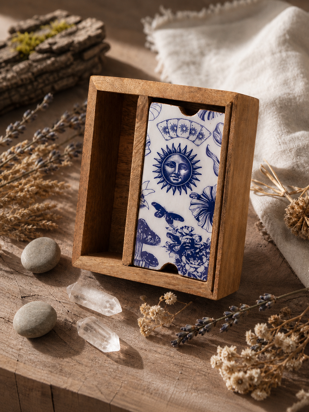 Tarotæske med kortholder