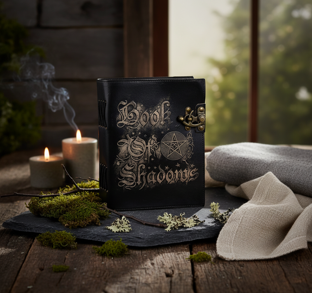 Book of Shadows  Håndlavet Læderjournal • 200 Sider