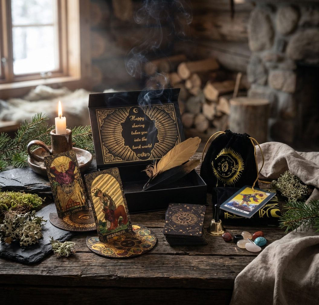 Gold Foil Tarot Gavesæt  Let the Magic Begin