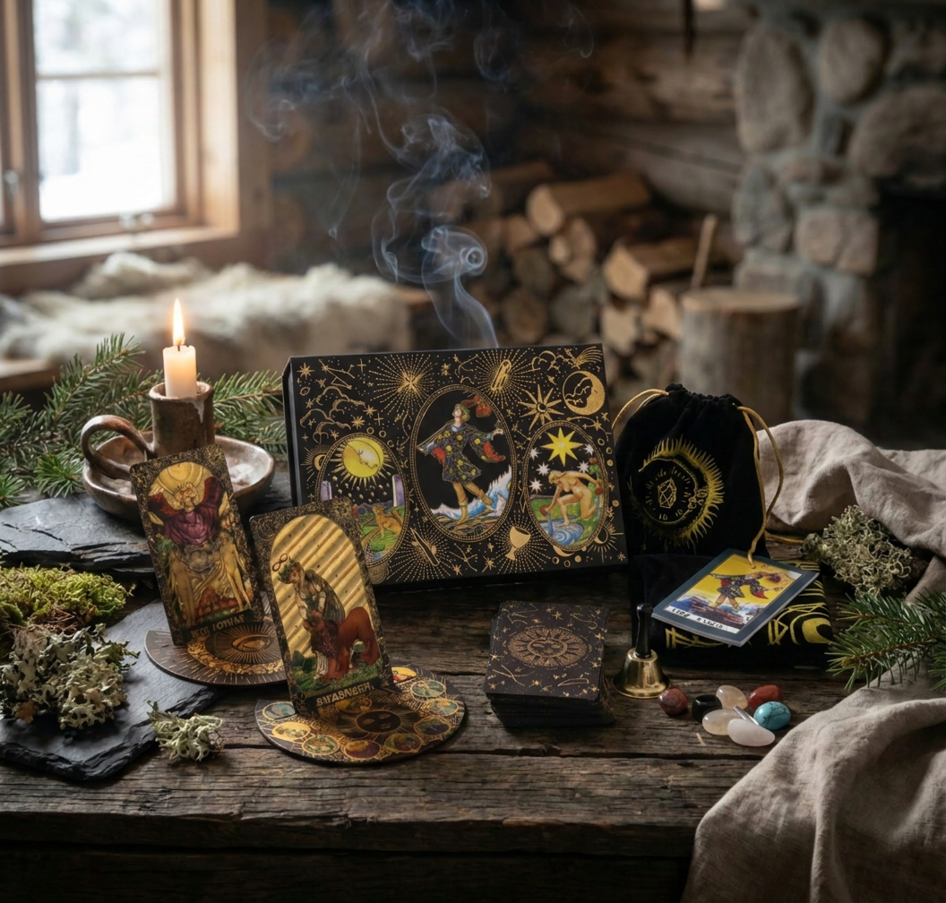 Gold Foil Tarot Gavesæt  Let the Magic Begin
