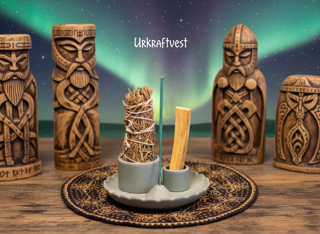 Palo Santo Stick & Smudge Holder – Lotus Flower, Blå