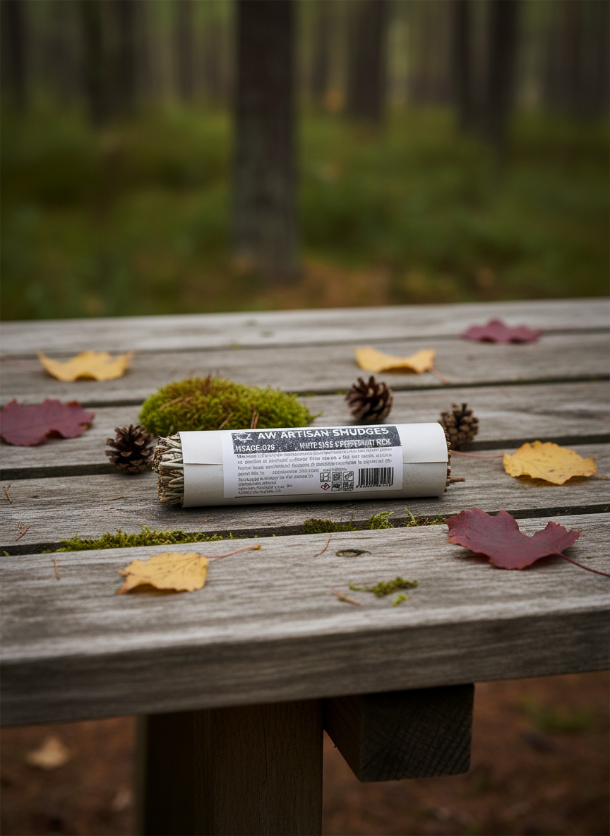 Smudge Stick – Hvid Salvie & Pebermynte (10 cm)