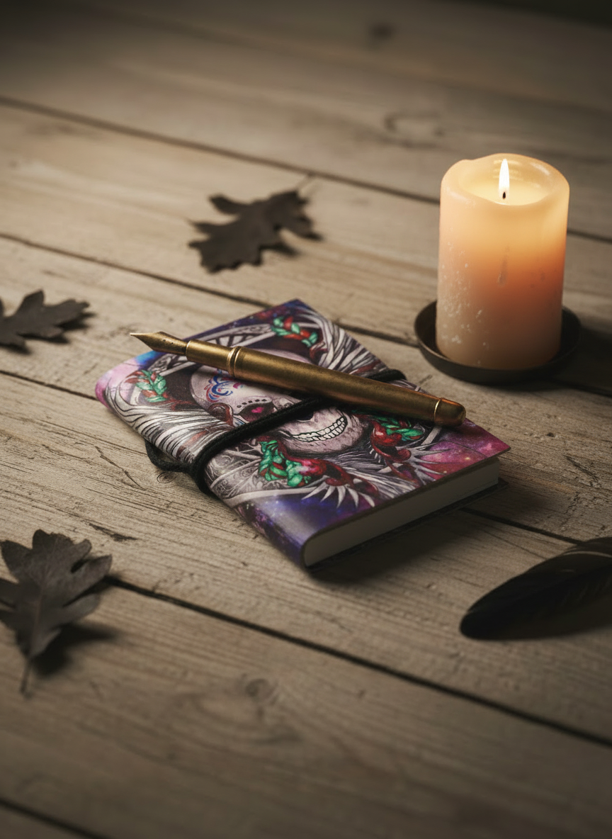 Gothic Notesbog 7×10 cm – Mystik i lommeformat