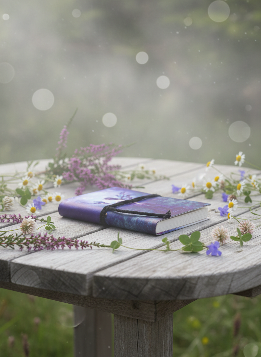 Gothic Notesbog 7×10 cm (Lilla Fe & Måneglød)