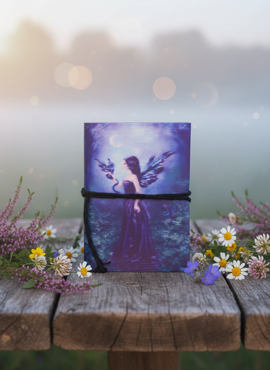 Gothic Notesbog 7×10 cm (Lilla Fe & Måneglød)