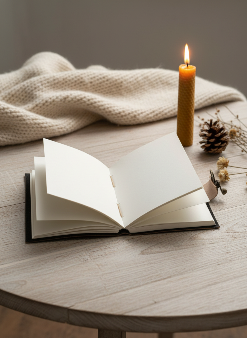 Læder Journal (18x13 cm)Dark Tan