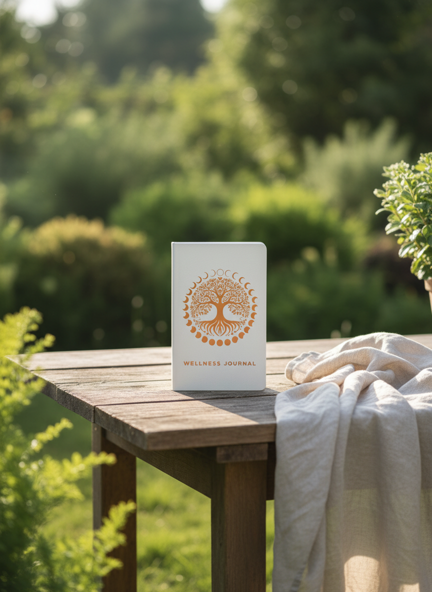White & Rose Gold Wellbeing Journal – Tree of Life