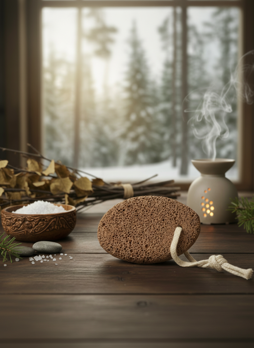 Volcanic Fod sten– Oval form