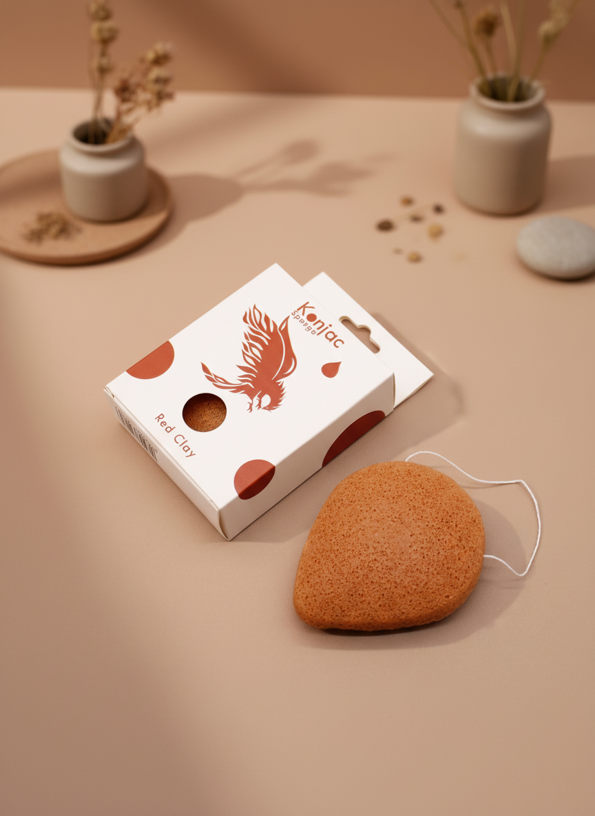 Konjac Svamp – Rød Ler – Fornyende