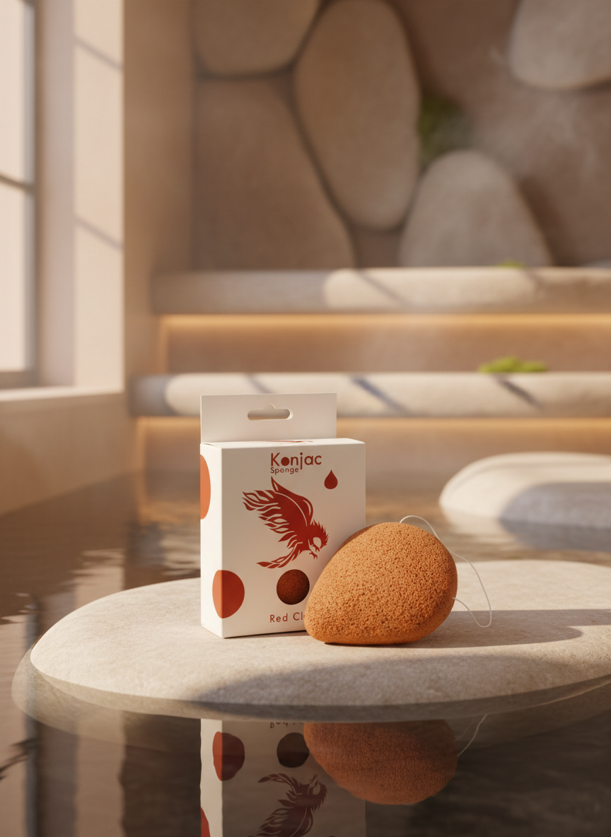 Konjac Svamp – Rød Ler – Fornyende