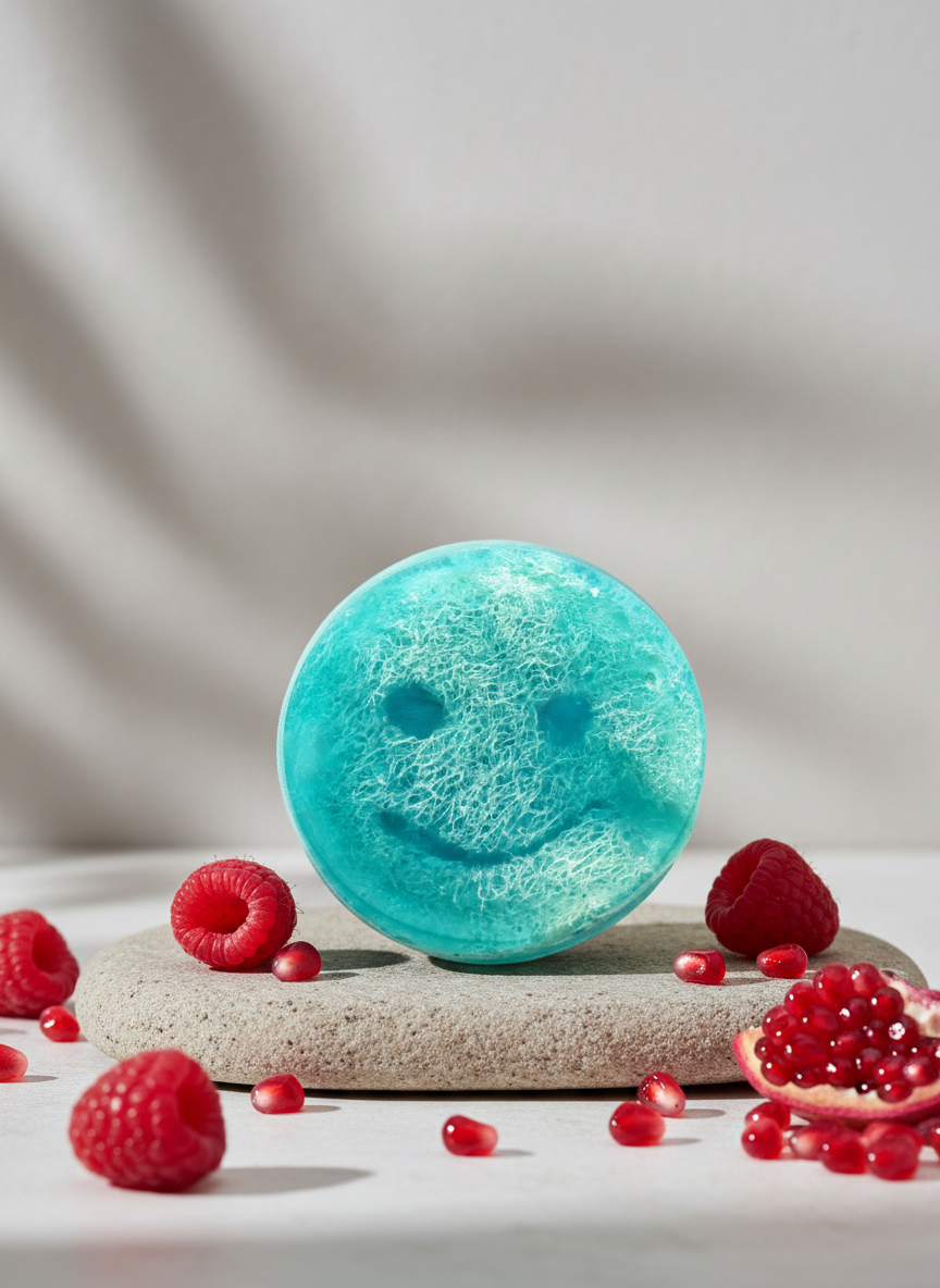 Happy Scrub Soap – Hindbær & Granatæble