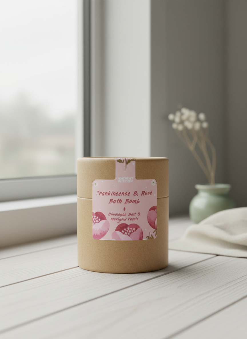 Blooming Pink Blissa – Frankincense & Rose Bath Bomb Set