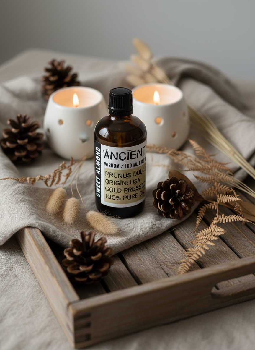 Sweet Almond Base Oil – Prunus Amygdalu Dulcis (100 ml