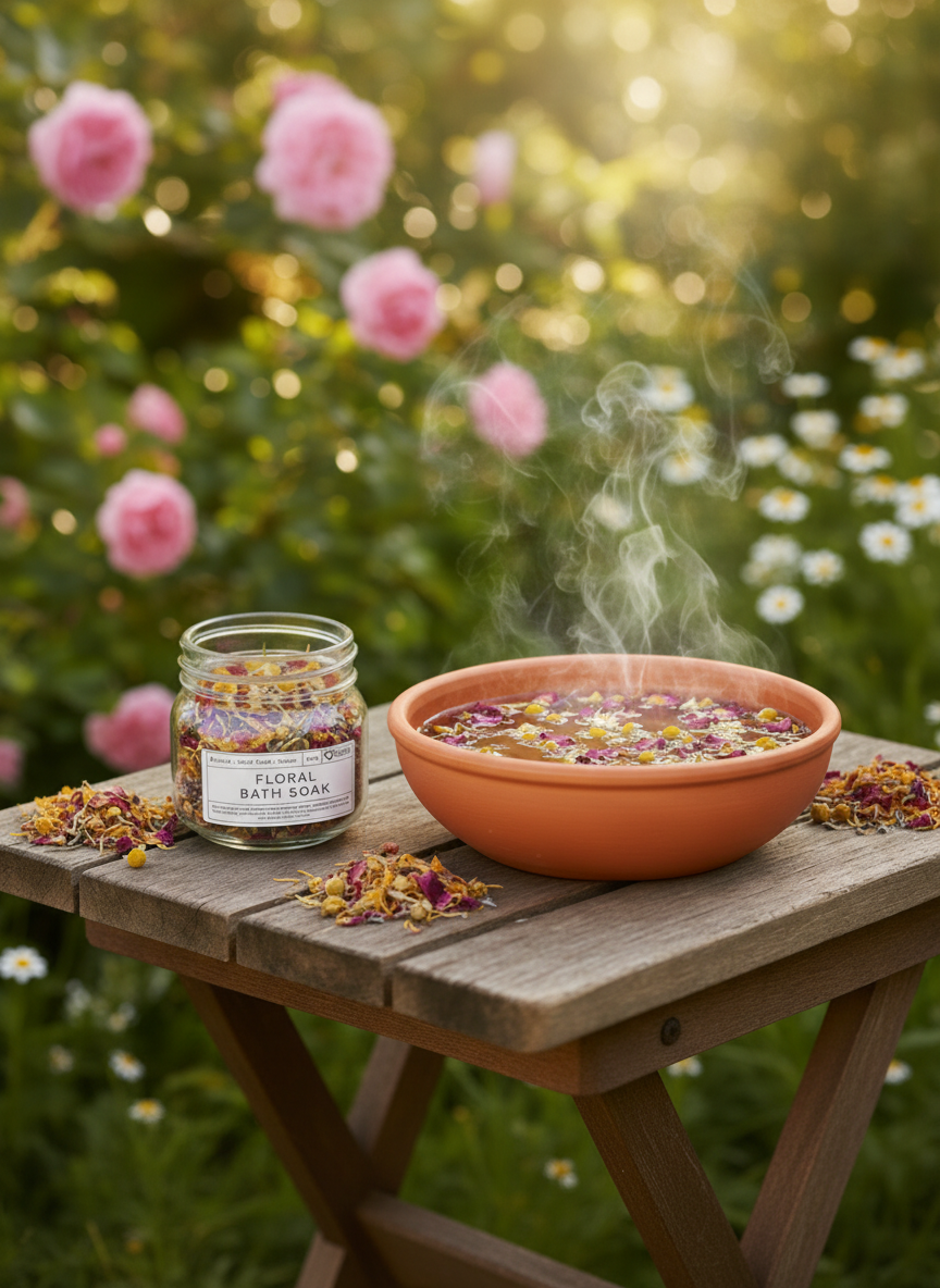 Blomstret badesalt – Natural (140 g)