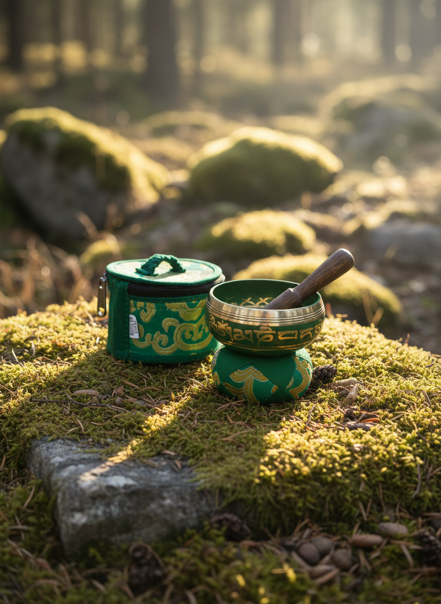 Mini Klangskål Gavesæt – Grøn