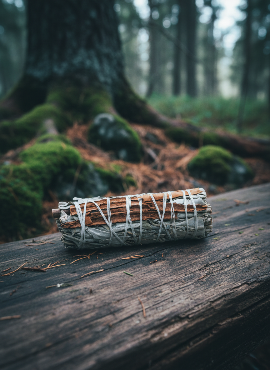 Smudge Stick – Hvid Salvie & Kanel 10 cm