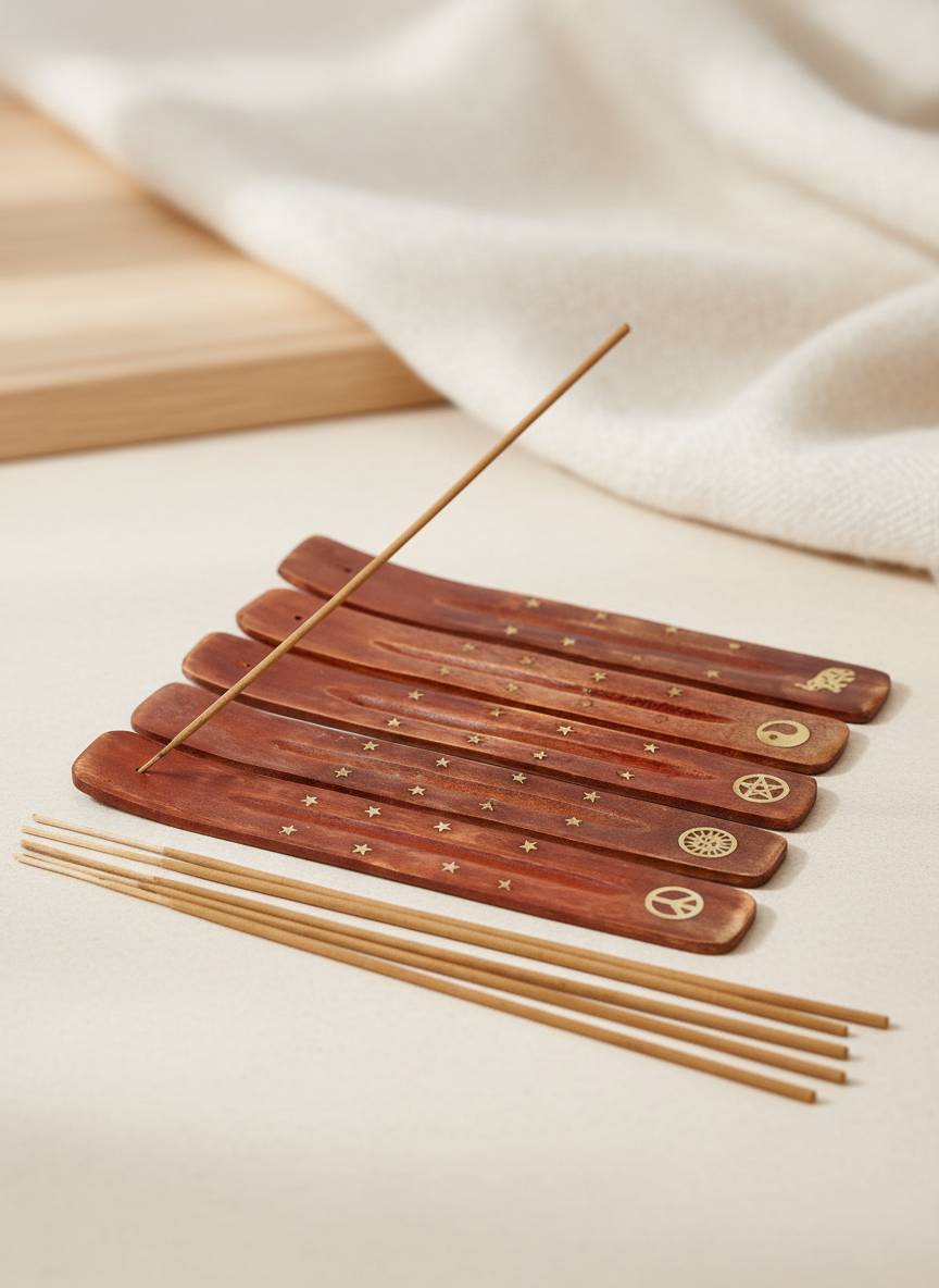 Askefanger i Træ med Messingindlæg