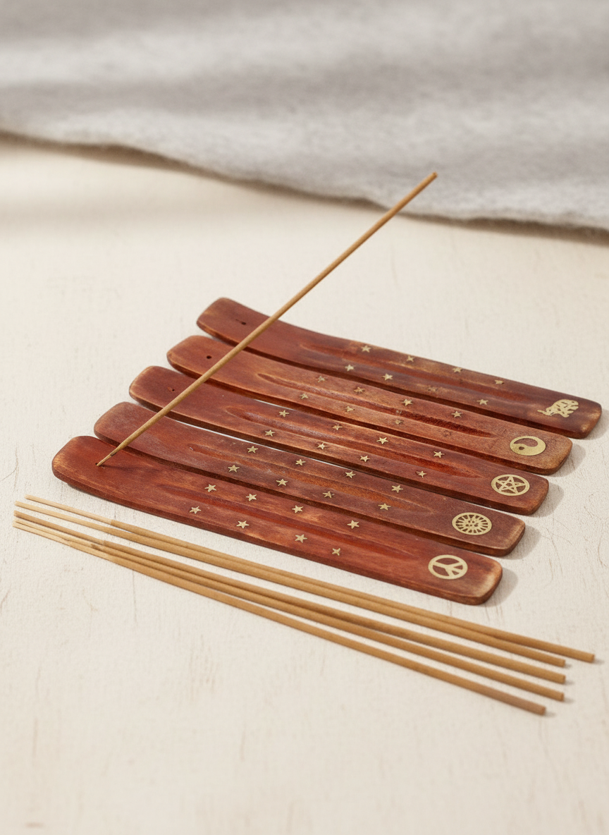 Askefanger i Træ med Messingindlæg