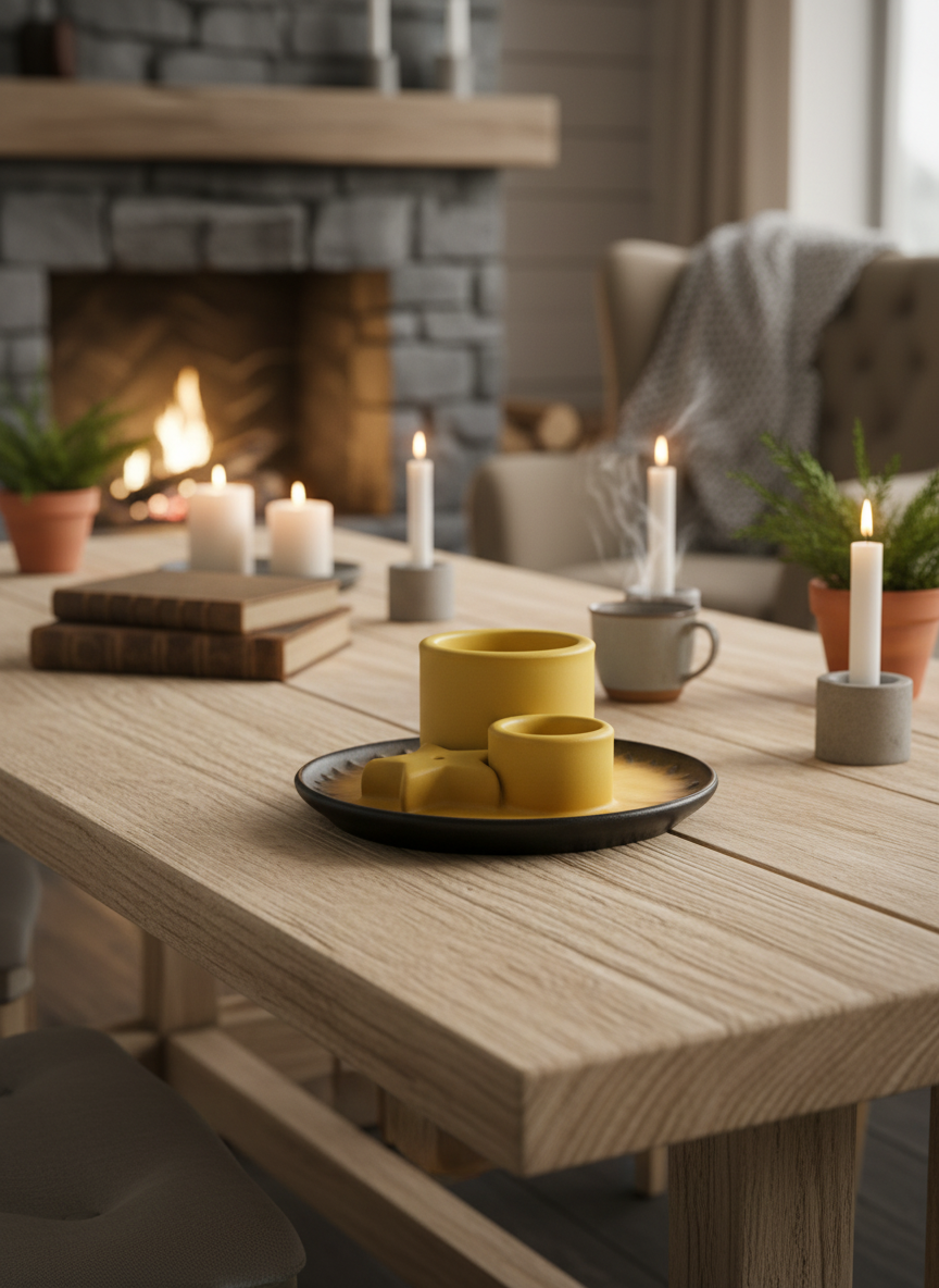 Palo Santo Stick & Smudge Holder – Mandala – Sand & Grey