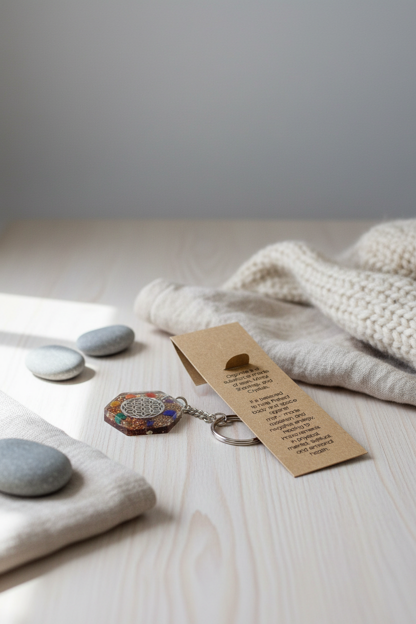 Orgonite Nøglering  Octagon Flower of Life