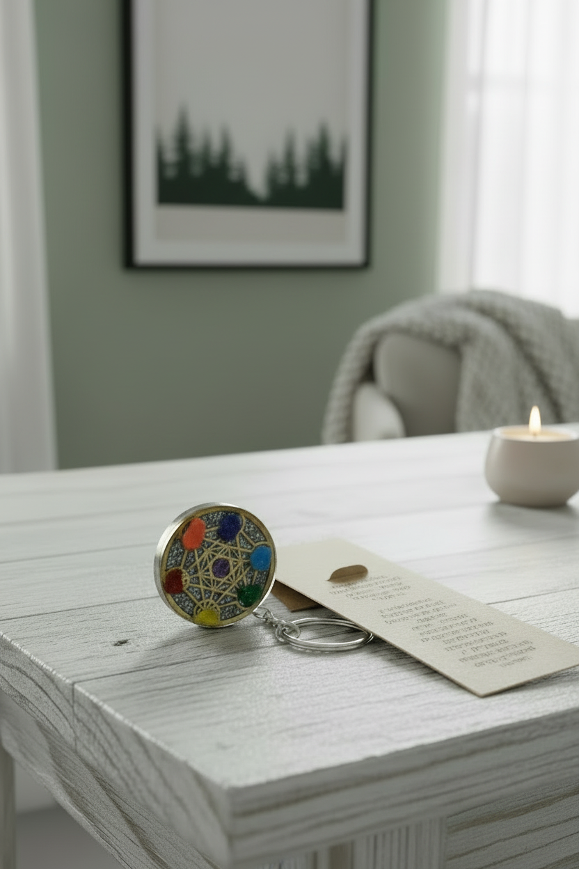 Orgonite Nøglering  Seven Chakra