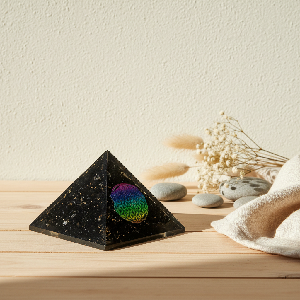 Lille Orgonite Pyramid – Flower of Life