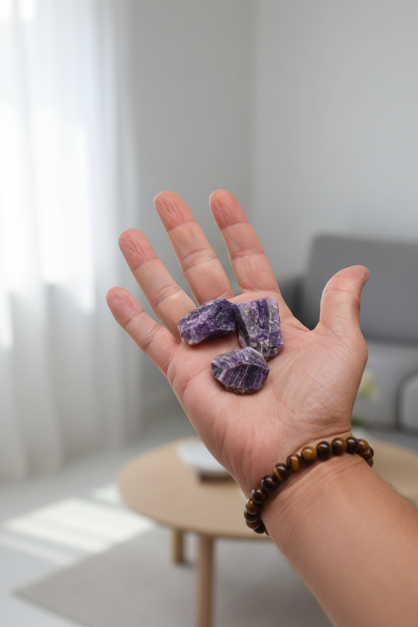 Ametyst – rå krystal (ca. 2–4 cm)