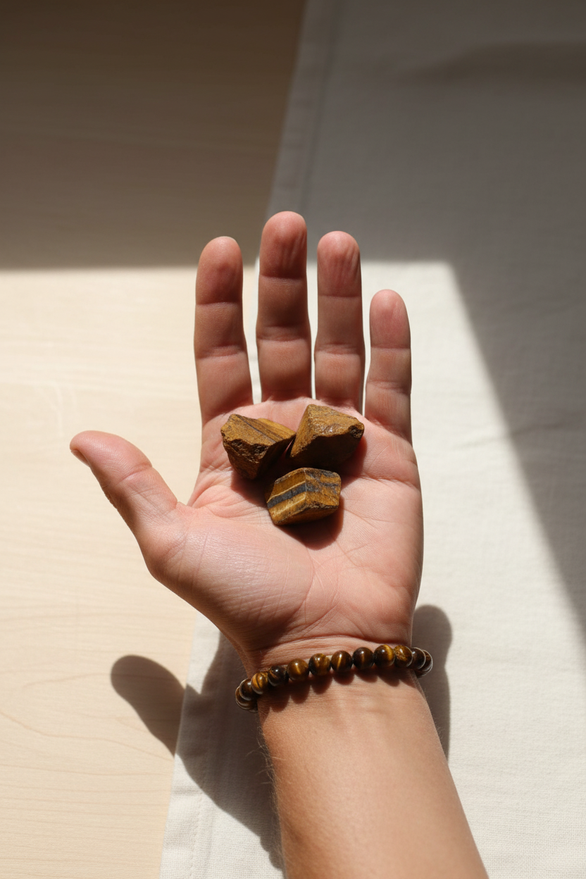 Tigerøje – rå krystal (ca. 2–4 cm)