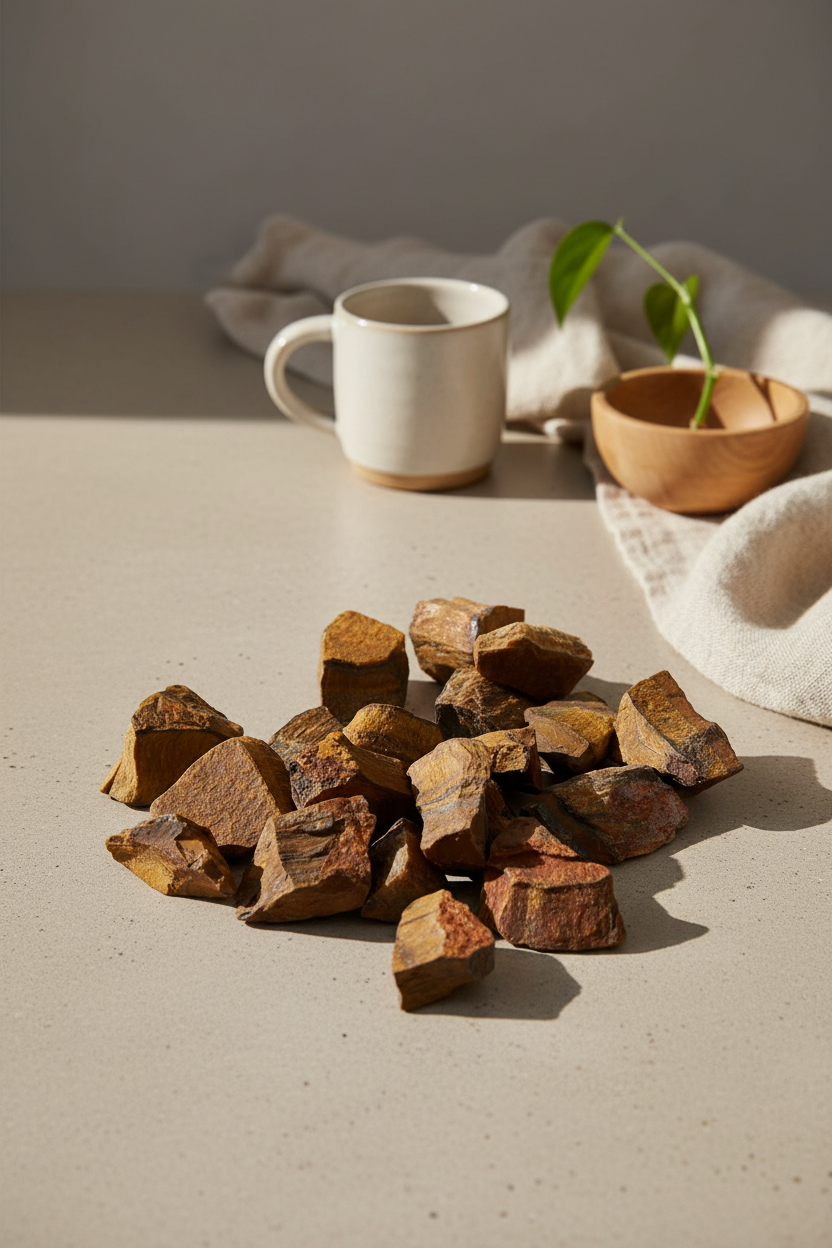 Tigerøje – rå krystal (ca. 2–4 cm)