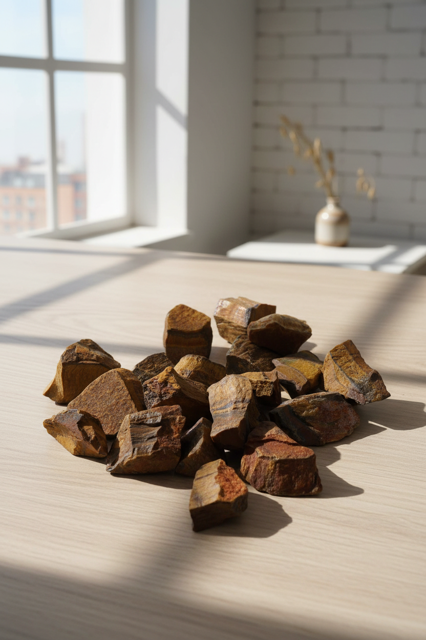 Tigerøje – rå krystal (ca. 2–4 cm)