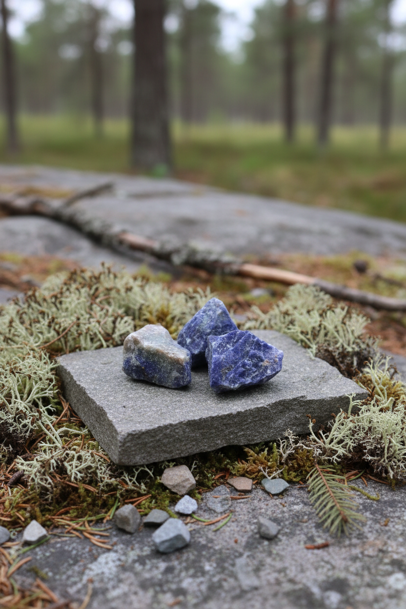 Sodalit – rå krystaller ( 2-4 cm)