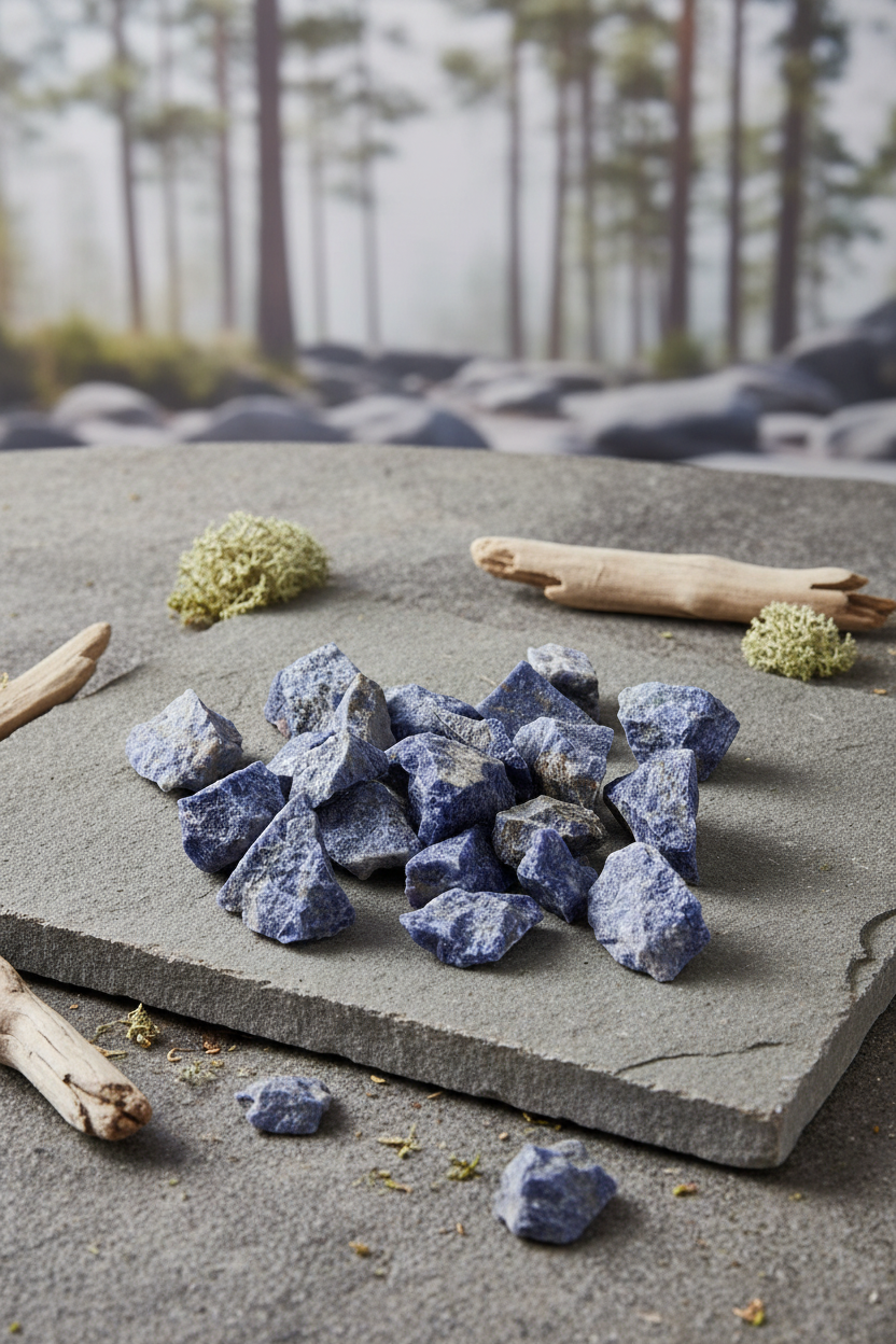 Sodalit – rå krystaller ( 2-4 cm)