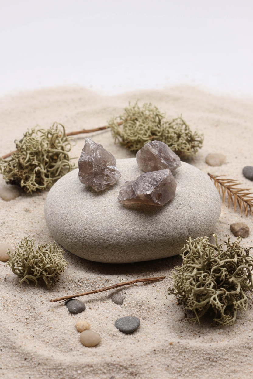 Røgkvarts – rå krystaller  Ca. 2–4 cm