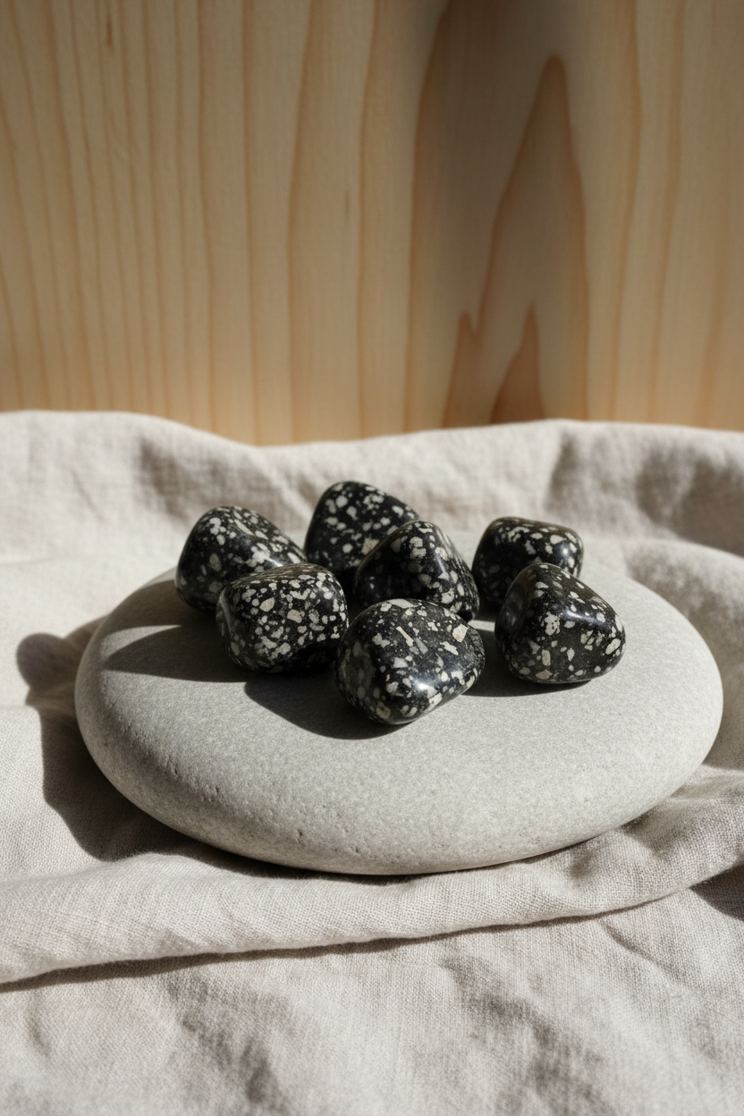 Guinea Fowl – poleret sten (ca. 2–4 cm)