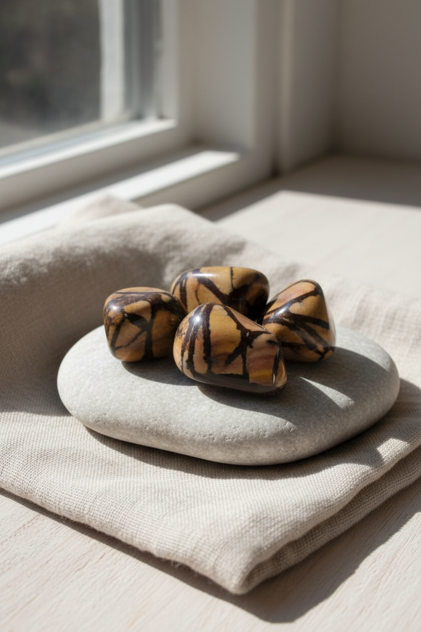 Jasper Nguni (poleret sten, ca. 2,5–4,5 cm)