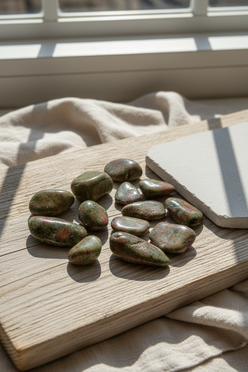 Unakit – poleret tumblestone
