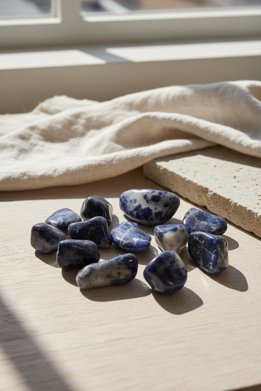 Sodalite – poleret tumblestone