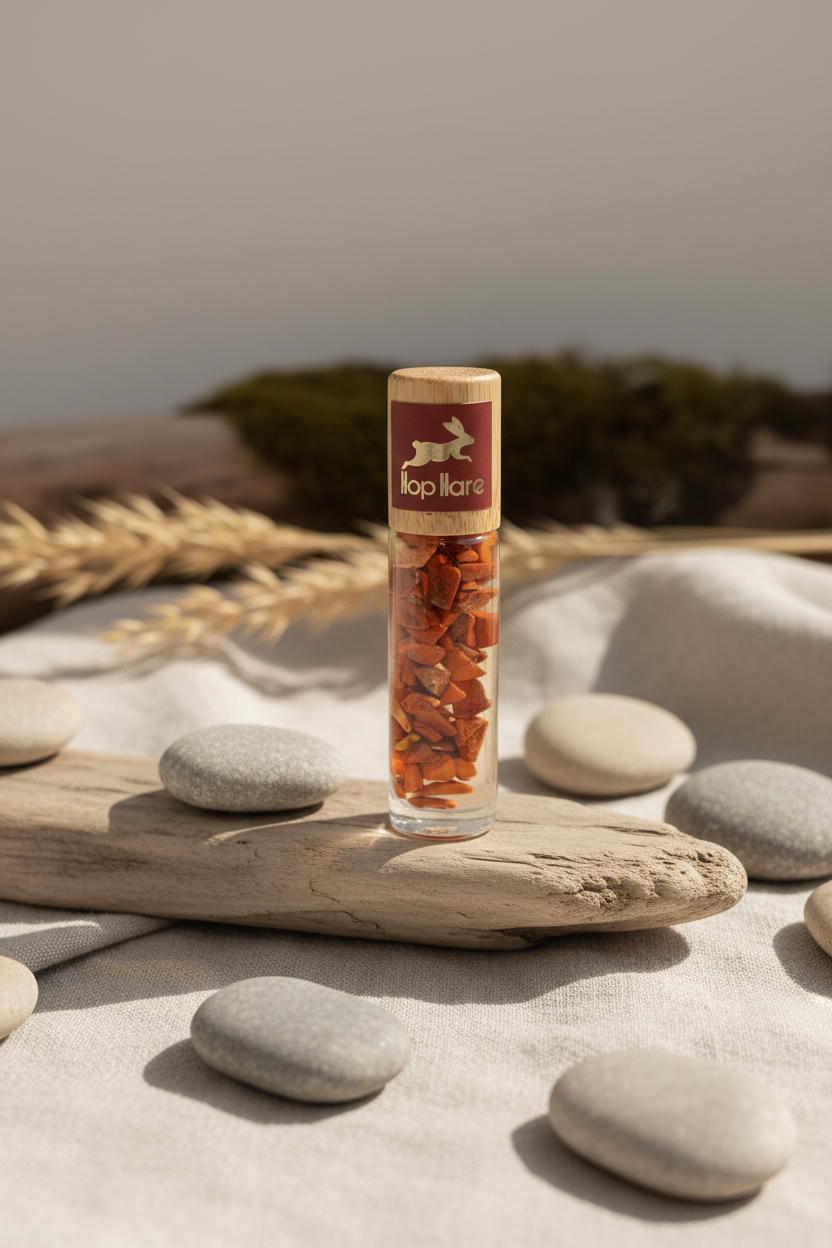 Hop Hare Tarot Roll On – The Devil med rød jaspis sten