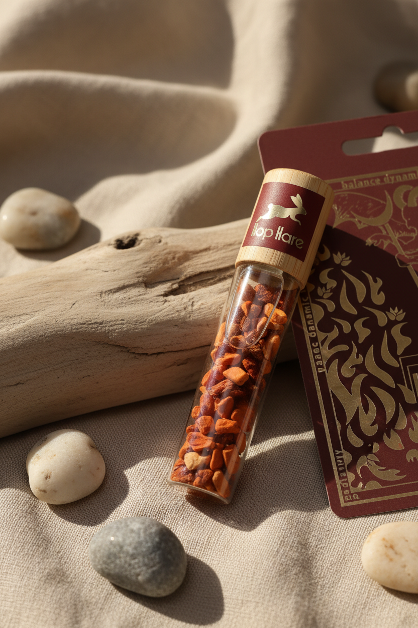Hop Hare Tarot Roll On – The Devil med rød jaspis sten