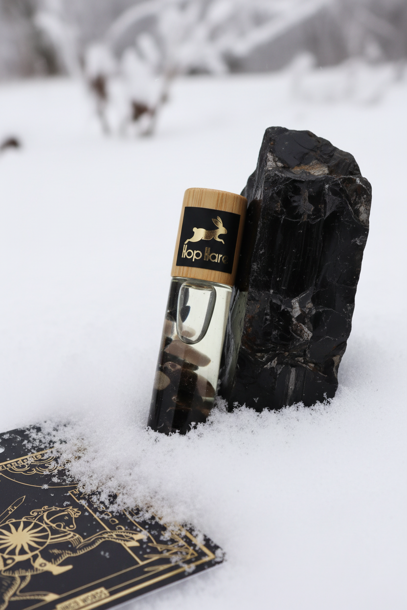 Hop Hare Tarot Roll-On – The Knight med Black Tourmaline