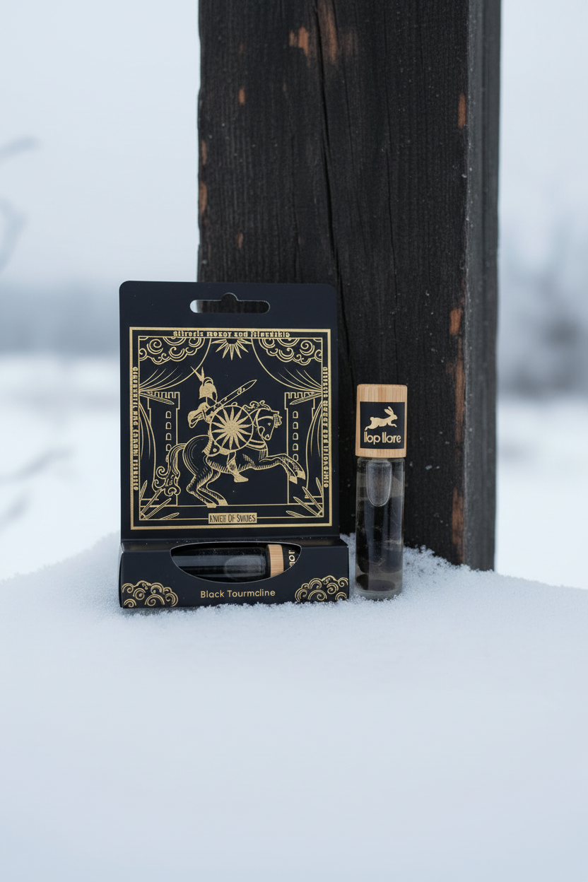 Hop Hare Tarot Roll-On – The Knight med Black Tourmaline