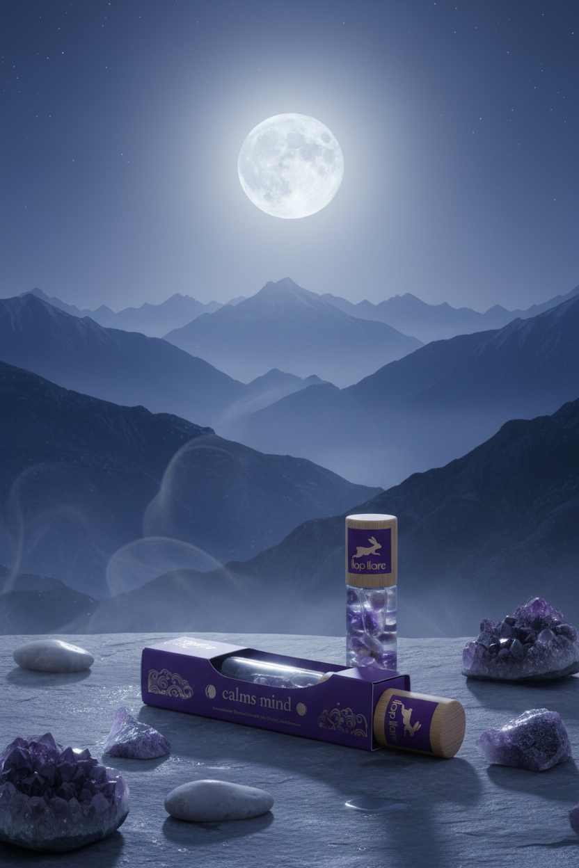 Hop Hare Tarot Roll On – The Moon med ametyst