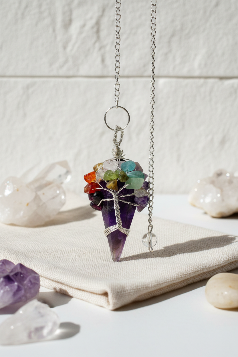 Magic Pendulum – Seven Chakra – Amethyst