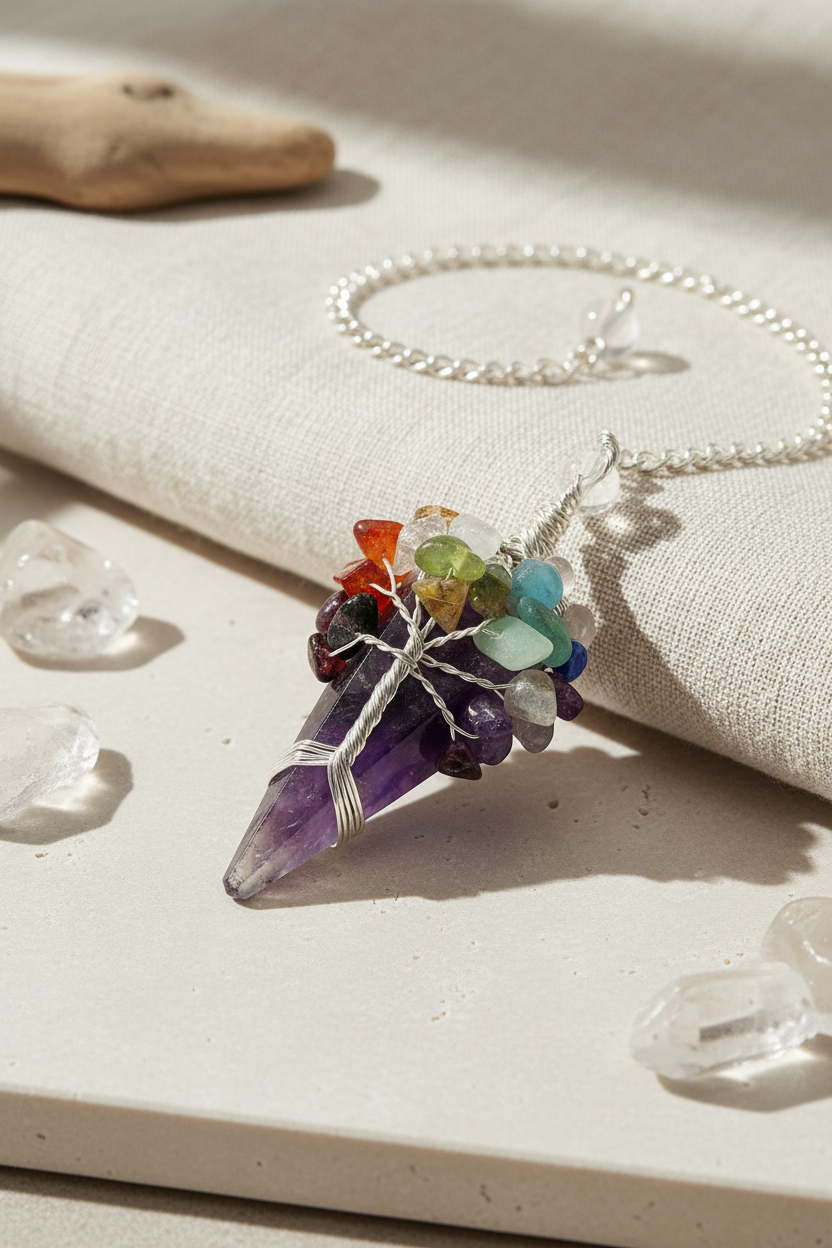 Magic Pendulum – Seven Chakra – Amethyst