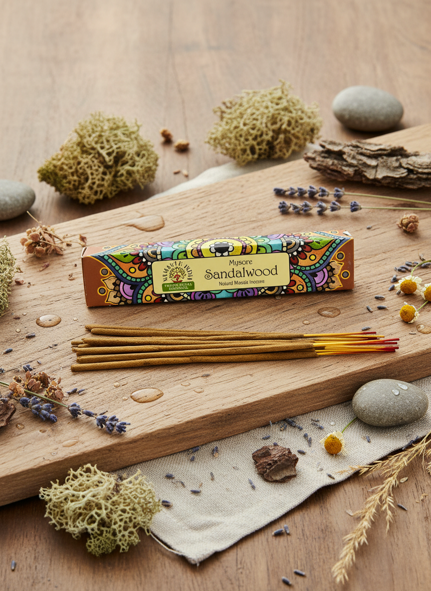 Mysore Sandeltræ – Naturlig Masala Røgelse